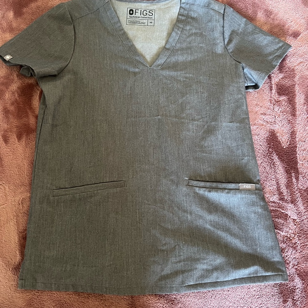 FIGS Grey Scrub Top